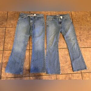 Bundle Y2K Eddie Bauer and Levi’s Women's Boot Cut Blue Jeans